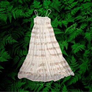 Aerie Tie Dye Beachy Tiered Ruffle Maxi Dress Women's Size Small